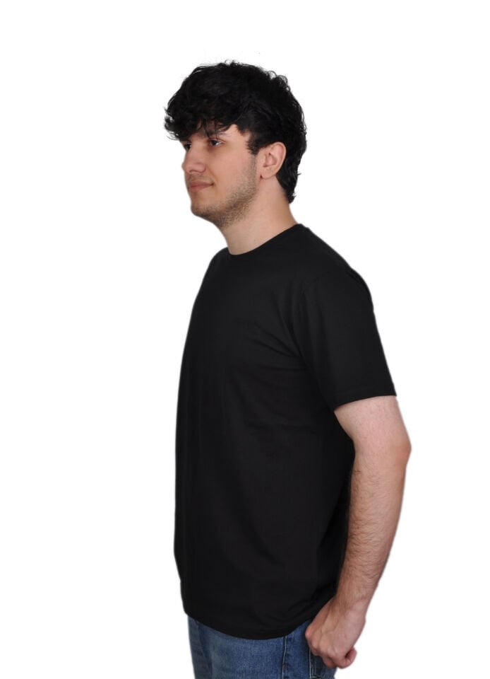 Slim Fit Erkek Tişört Göğüs Nakışlı