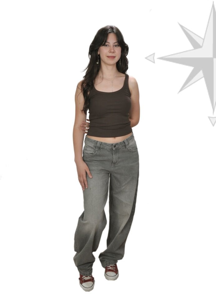 Acı Kahve Basic Strech Atlet Fitted Vücuda Oturan Fitilli Kesim