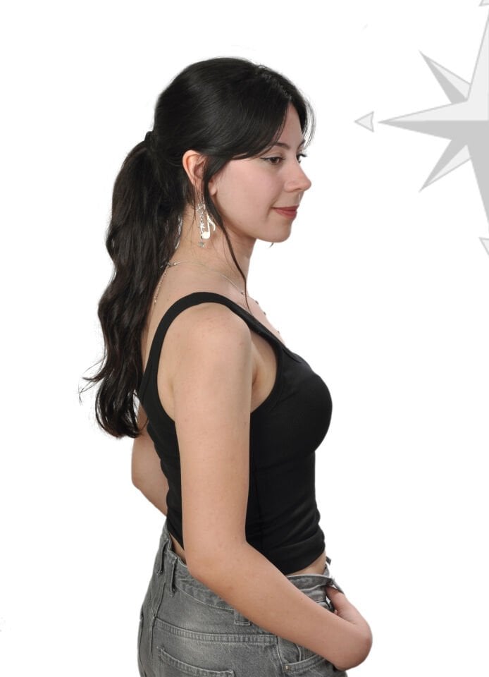 Riklalı Basic Strech Atlet Fitted Vücuda Oturan Fitilli Kesim Siyah